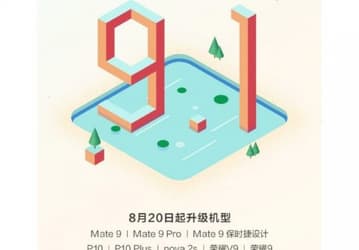 Huawei Mate 9, P10, Nova 2s, Honor 9 и еще четыре смартфона компании получили прошивку EMUI 9.1