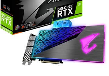 3D-карта Gigabyte Aorus GeForce RTX 2080 Super WaterForce WB 8G оснащена водоблоком 