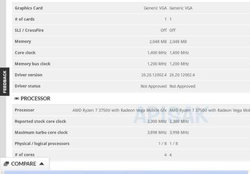 AMD готовит мобильный APU Ryzen 7 3750U