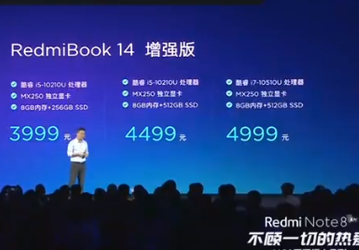 Intel Core i7-10510U, 8 ГБ ОЗУ и SSD на 512 ГБ. Представлен ноутбук RedmiBook 14 Enhanced Edition