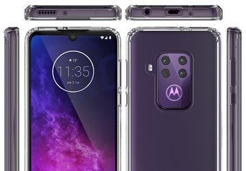 Motorola One Pro позирует на рендерах: экран с каплевидным вырезом и четверная камера