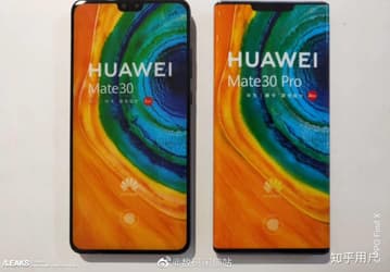 Большая разница. Huawei Mate 30 и Huawei Mate 30 Pro впервые позируют вместе, новые живые фото экрана-водопада