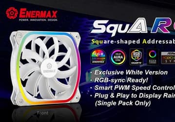 Вентилятор Enermax SquA RGB теперь доступен и в белом цвете