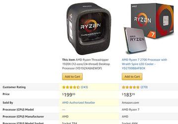 $200 вместо $800: 12-ядерный процессор AMD Ryzen Threadripper 1920X рекордно подешевел