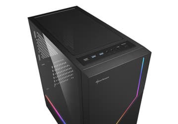 Оформление корпуса Sharkoon RGB Flow радует минимализмом