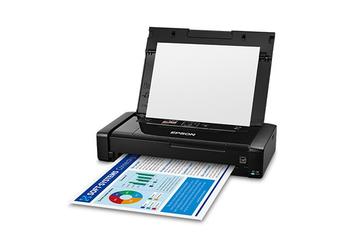 Производитель называет Epson WorkForce WF-110 самым легким и маленьким цветным мобильным принтером