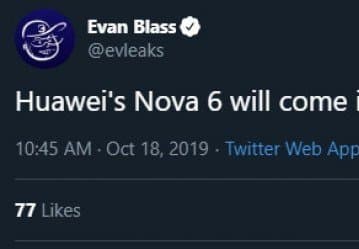 Доступный флагман Huawei Nova 6 получит модем 5G