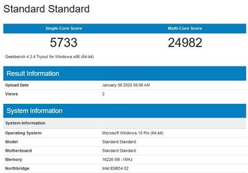 Есть 5 ГГц! Рассекречен 6-ядерный процессор Core i7-10750H (Comet Lake-H)