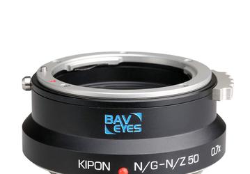 Адаптер Kipon Baveyes N/G-N/Z50 0.7 позволяет устанавливать полнокадровые объективы Nikon G на камеру Nikon Z 50 с сохранением угла поля зрения