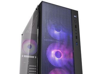 Передняя панель корпуса DeepCool Matrexx 55 Mesh 4F почти полностью изготовлена из сетки