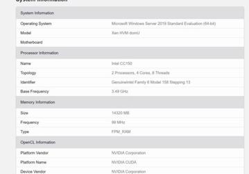 Неанонсированный процессор Intel CC150 и 3D-карта Nvidia RTX T10-8 засветились в одной сборке