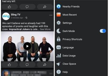 Тёмная тема наконец-то появилась у приложения Facebook. Правда, пока только у младшего из них
