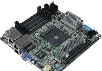 Системная плата ASRock X570D4I-2T типоразмера mini-ITX X570 оснащена двумя портами 10 GbE