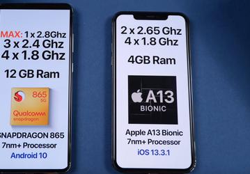 12 против 4 ГБ ОЗУ. Samsung S20 Ultra и iPhone 11 Pro Max сравнили по скорости 