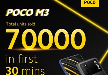 Poco M3 с аккумулятором 6000 мА·ч и ценой $130 моментально стал хитом. За полчаса продано 70 000 смартфонов