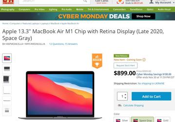 Ноутбук Apple MacBook Air на SoC Apple M1 уже предлагают со скидкой