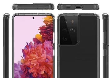 Качественные изображения Samsung Galaxy S21 Ultra в прозрачном чехле