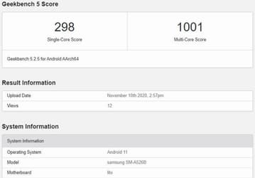Snapdragon 750G, 6 ГБ ОЗУ и Android 11. Названы ключевые характеристики Samsung Galaxy A52