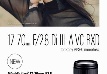 Стали известны спецификации объектива Tamron 17-70mm f/2.8 Di III-A VC RX D