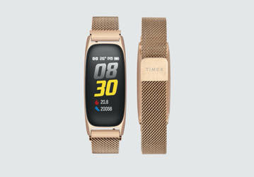 Известный производитель часов Timex представил металлический фитнес-трекер с сетчатым ремешком из нержавеющей стали
