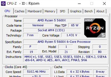 5,1 ГГц при всех шести активных ядрах. Ryzen 5 5600X разогнали