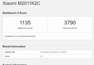 Xiaomi Mi 11 засветился в Geekbench. Подтверждены специальные версии модели