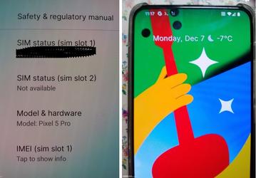 Первые фотографии Google Pixel 5 Pro с подэкранной камерой