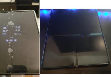 В месте изгиба Samsung Galaxy Z Fold 2 быстро появляются пузырьки воздуха