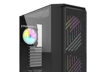 Передняя панель компьютерного корпуса Montech Air X ARGB изготовлена из сетки