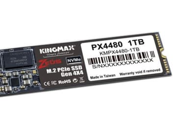 Твердотельные накопители Kingmax Zeus PX4480 типоразмера M.2 оснащены интерфейсом PCIe Gen4 x4 