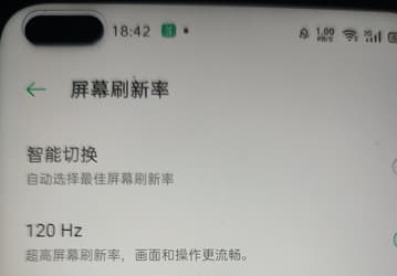 Утекшее фото меню настроек нового флагмана Oppo подтверждает высокие частоты обновления экрана