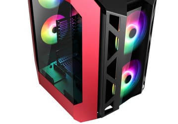 Восьмиугольный в профиль корпус Abkoncore AL1000 Sync укомплектован четырьмя 200-миллиметровыми вентиляторами 