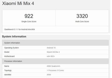 Xiaomi Mi Mix 4 неожиданно появился в Сети и показал свои возможности