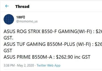 Платы на чипсете AMD B550 будут стоить примерно как платы на чипсете AMD B450