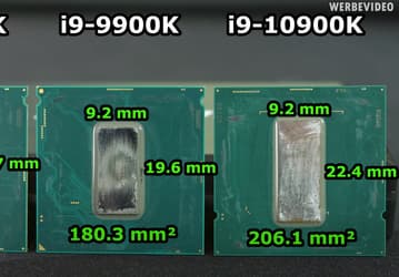 Смотрим на кристалл процессора Intel Core i9-10900K и сравниваем его с предшествующими флагманами