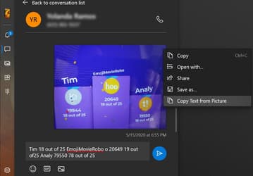 Новый трюк Windows 10 по работе со смартфонами. Можно скопировать текст из картинки-MMS прямо на ПК