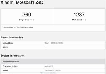  Redmi 10X все ближе к выпуску. Смартфон засветился в бенчмарке с 6 ГБ оперативной памяти