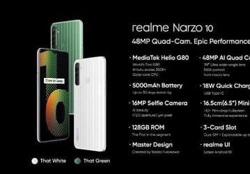 Такими могут быть смартфоны за 10 000 рублей. Представлены Realme Narzo 10 и Narzo 10A