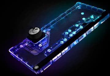 Резервуар-распределитель EK-Quantum Reflection PC-O11D XL D5 PWM D-RGB – Plexi оснащен индикатором потока охлаждающей жидкости