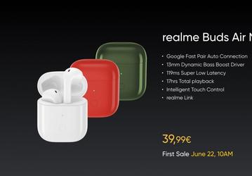 Беспроводные наушники Realme Buds Air Neo поступили в продажу в Европе