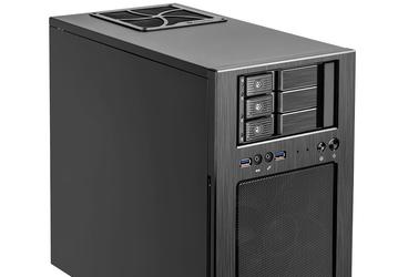 В корпусе SilverStone Technology CS330 можно разместить восемь накопителей типоразмера 3,5 дюйма 