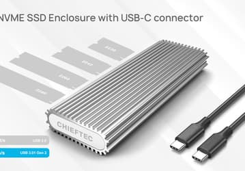 Chieftec выпускает корпус для внешнего SSD типоразмера M.2 с поддержкой NVMe и два дока с разъемами USB-C