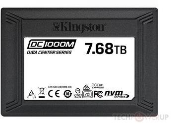 Начались поставки твердотельных накопителей Kingston DC1000M объемом 7,68 ТБ с интерфейсом PCIe 