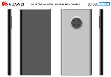 Huawei Mate 40 и Huawei P50 с подэкранным камерами. Первые изображения на основе зарегистрированных компанией патентов