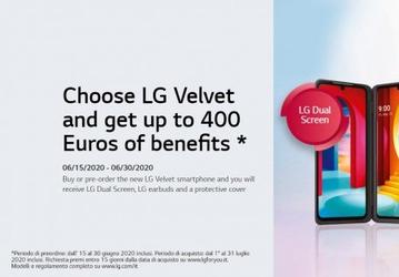 LG дарит второй дисплей, наушники и чехол стоимостью 400 евро покупателям LG Velvet 5G в Европе