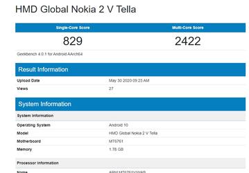 Бюджетная Nokia на MediaTek. Nokia 2V Tella получит SoC Helio A22