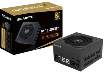 Длина блока питания Gigabyte P750GM — всего 14 см