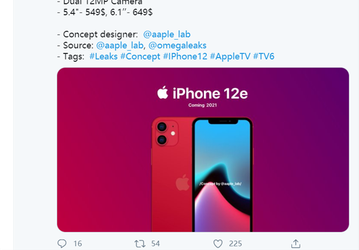 Слух: в марте следующего года выйдет iPhone 12e ценой $550 