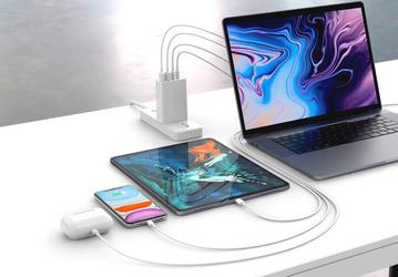 Очень компактное 100-ваттное зарядное устройство с четырьмя портами USB. Hyper HyperJuice GaN 100W USB-C Charger поступает в продажу