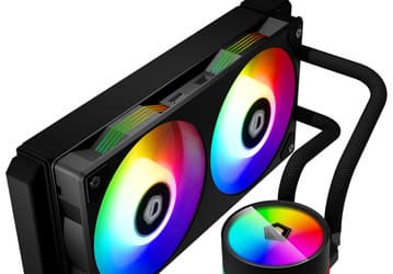 В системе охлаждения ID-Cooling IceFlow 240 ARGB помпа закреплена на радиаторе
